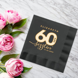 Elegant Modern Girly 60 und Sizzlin' Servietten Mit Folie