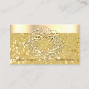 Elegant Modern,Glitter-Bokeh,Falsche Goldumrandun Visitenkarte