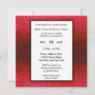 Elegant Modern Glitter Engagement Wedding Party Einladung
