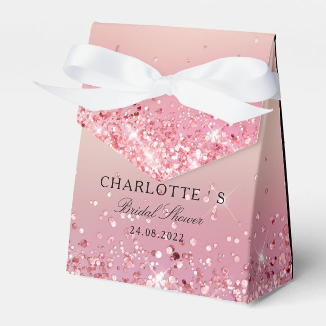 Elegant Modern Glitzer Brautparty Geschenkscha Geschenkschachtel (Vorderseite)