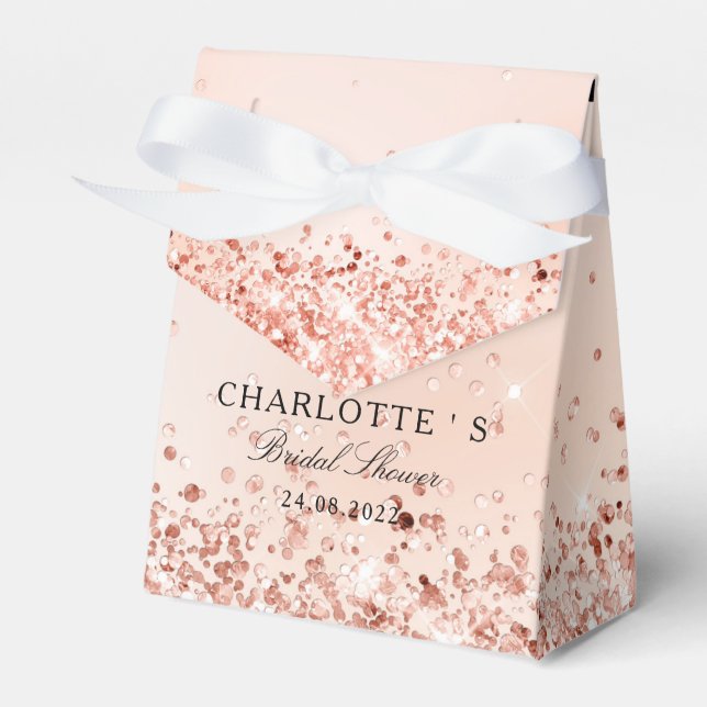 Elegant Modern Glitzer Brautparty Geschenkscha Geschenkschachtel (Vorderseite)