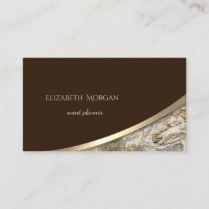 Elegant modern , Gold, Marmorstein Visitenkarte