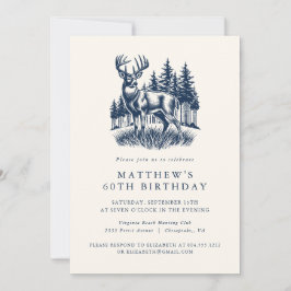 Elegant Modern Hunter Birthday Party Invitation Einladung
