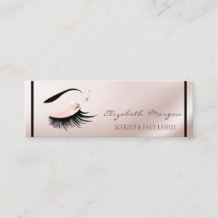 Elegant modern,Imitate Lashes,Makeup Artist Mini Visitenkarte