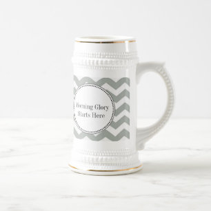 Elegant, modern, klassisch grau und weiß chevron bierglas
