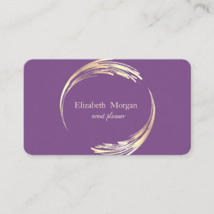 Elegant Modern Kreis Violett,Gold Visitenkarte