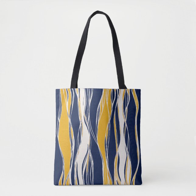 Elegant, modern, Linien, blau und gelb (Vorderseite)