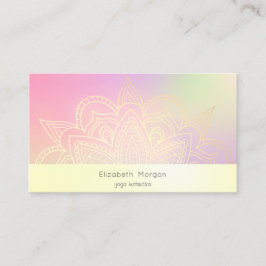 Elegant Modern Mandala Holographic Visitenkarte
