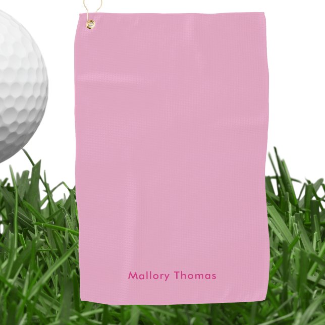 Elegant Modern Minimalist Professional Basic Pink  Golfhandtuch (Von Creator hochgeladen)