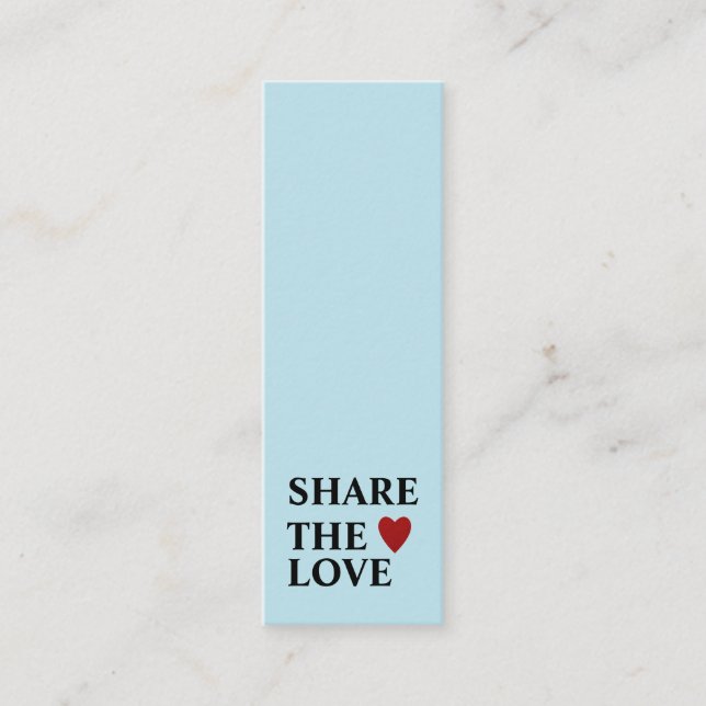 Elegant Modern Minimalist Red Heart Referral Card Mini Visitenkarte (Vorderseite)