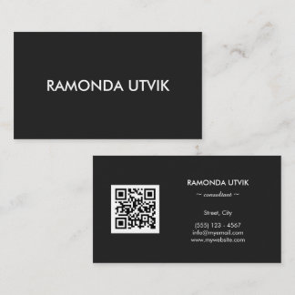 Elegant Modern mit QR-Code Visitenkarte