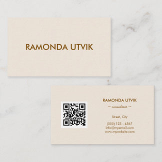 Elegant Modern mit QR-Code Visitenkarte