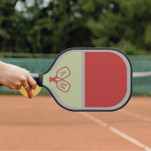 Elegant Modern Monogram Pickleball Symbol 