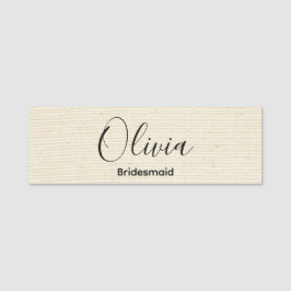 Elegant Modern Monogram Wedding Bridesmaid Namensschild