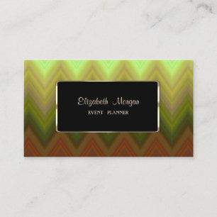 Elegant, Modern, Ombre-Zickzack-Chevron Visitenkarte