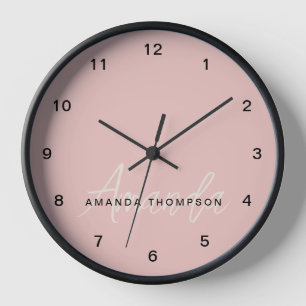 Elegant modern Personalisiert mit Name Monogram Uhr