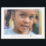 Elegant Modern Photo Name Magnet<br><div class="desc">Custom photo magnet with name.</div>