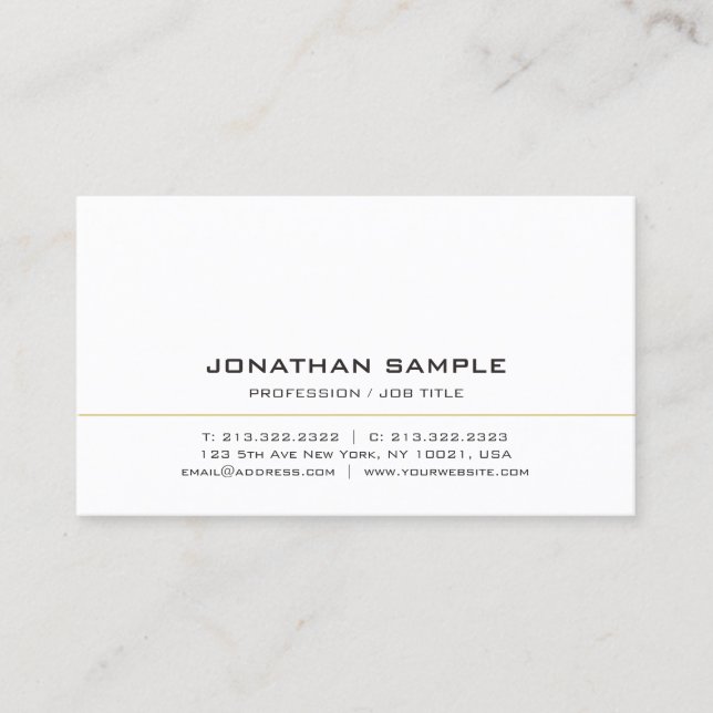 Elegant Modern Professional Simple Template Visitenkarte (Vorderseite)