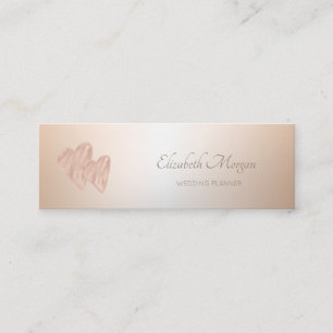 Elegant Modern Professionell Chic, Herzen Mini Visitenkarte