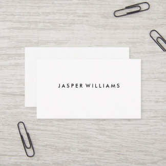 Elegant modern professionell minimalist weiß visitenkarte