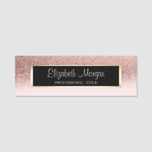 Elegant Modern, Rahmen, Glitter Ombre Namensschild
