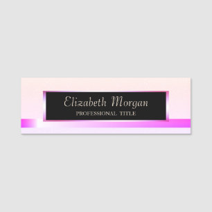 Elegant Modern, Rahmen, violetter Streifen Namensschild