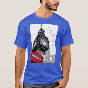 Elegant Modern Red Telefone Box London Big Ben T-Shirt