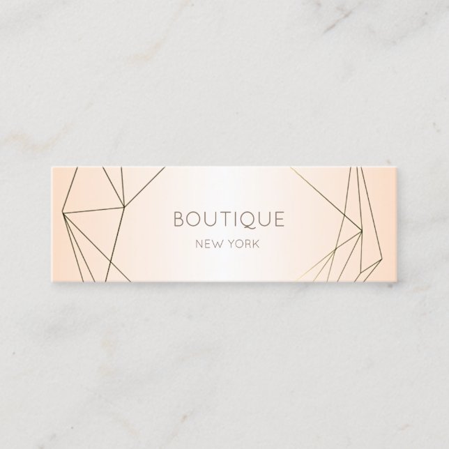 Elegant Modern Simple Geometric, Shiny Mini Visitenkarte (Vorderseite)