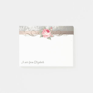 Elegant modern stilvoll, Blumen-personalisiert Post-it Klebezettel