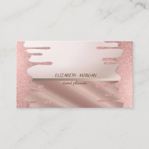 Elegant Modern Stylisch, Glitter Tropfen Visitenkarte