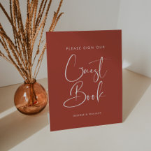 Elegant & Modern Terracotta Gästebuch