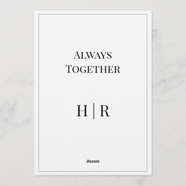 Elegant Modern Wedding Invitation | Timeless Einladung (Rückseite)