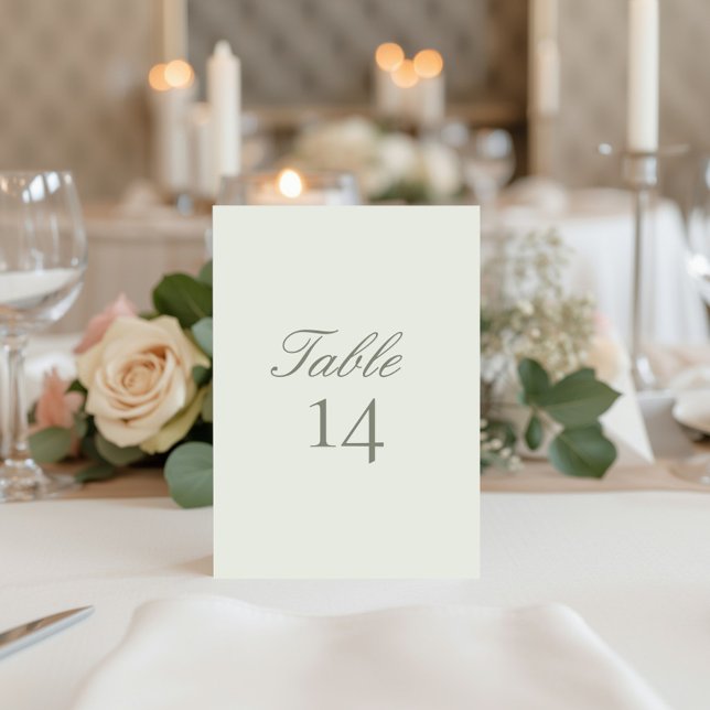 Elegant Modern Wedding Table Number Card Einladung (Von Creator hochgeladen)