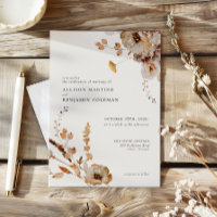 Elegant Modern Woodland Fall Floral Wedding