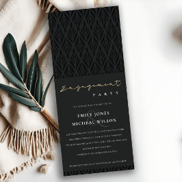 ELEGANT MODERNE ART DECO SCHWARZE GOLD SCHRIFTART EINLADUNG