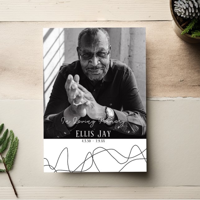 elegant | Moderne Beerdigung | Einladung (Von Creator hochgeladen)