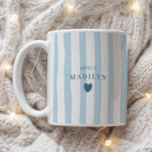 Elegant moderne benutzerdefinierte Tante Name Blau