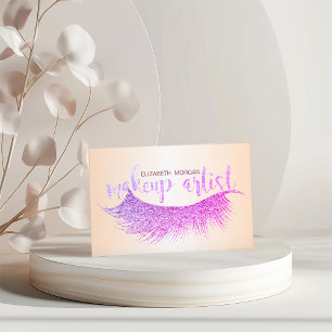 Elegant Moderne Berufliche Glitterie Lashes Visitenkarte