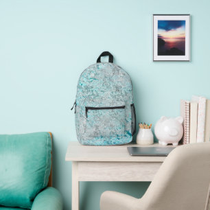 Elegant Moderne, blaue, blühende Pastellfarben Bedruckter Rucksack