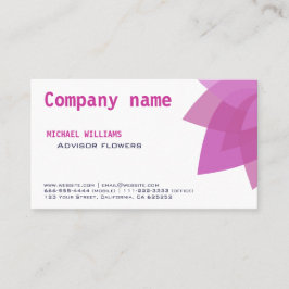 ELEGANT MODERNE BLUME FLORISTERÍA BLUMEN WEISS VISITENKARTE