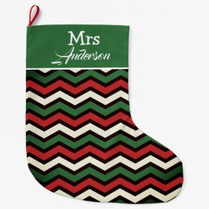 Elegant Moderne frohe Weihnachten Mr. und Mrs. Cou Großer Weihnachtsstrumpf