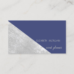 Elegant moderne Geometrie, Abstrakte Grau, Blau Visitenkarte