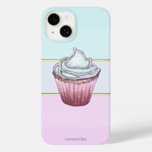 Elegant moderne gestreift, Cupcake Case-Mate iPhone 14 Hülle
