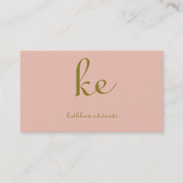 Elegant Moderne goldfarbene und rosa Berufliche Visitenkarte