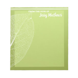 ELEGANT MODERNE GRÜNE LEAF WASSERFARBENTEMPLATE NOTIZBLOCK