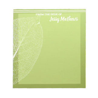 ELEGANT MODERNE GRÜNE LEAF WASSERFARBENTEMPLATE NOTIZBLOCK