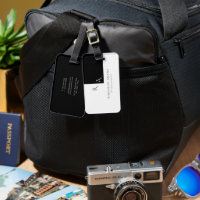 Elegant Moderne Half Schwarz Halbweiß Mit Monogram