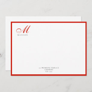 Elegant Moderne Kalligrafie Script Candy Red Mitteilungskarte