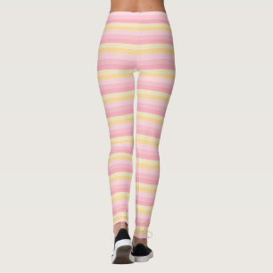 Elegant Moderne rosa gelbe weiße Farben trendy Leggings