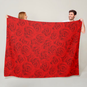 Elegant Moderne Vintag trendy floral Fleecedecke